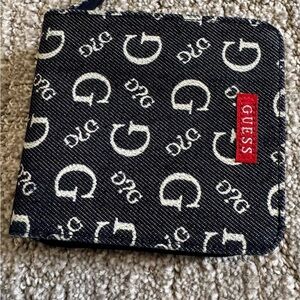 Small Guess denim square wallet